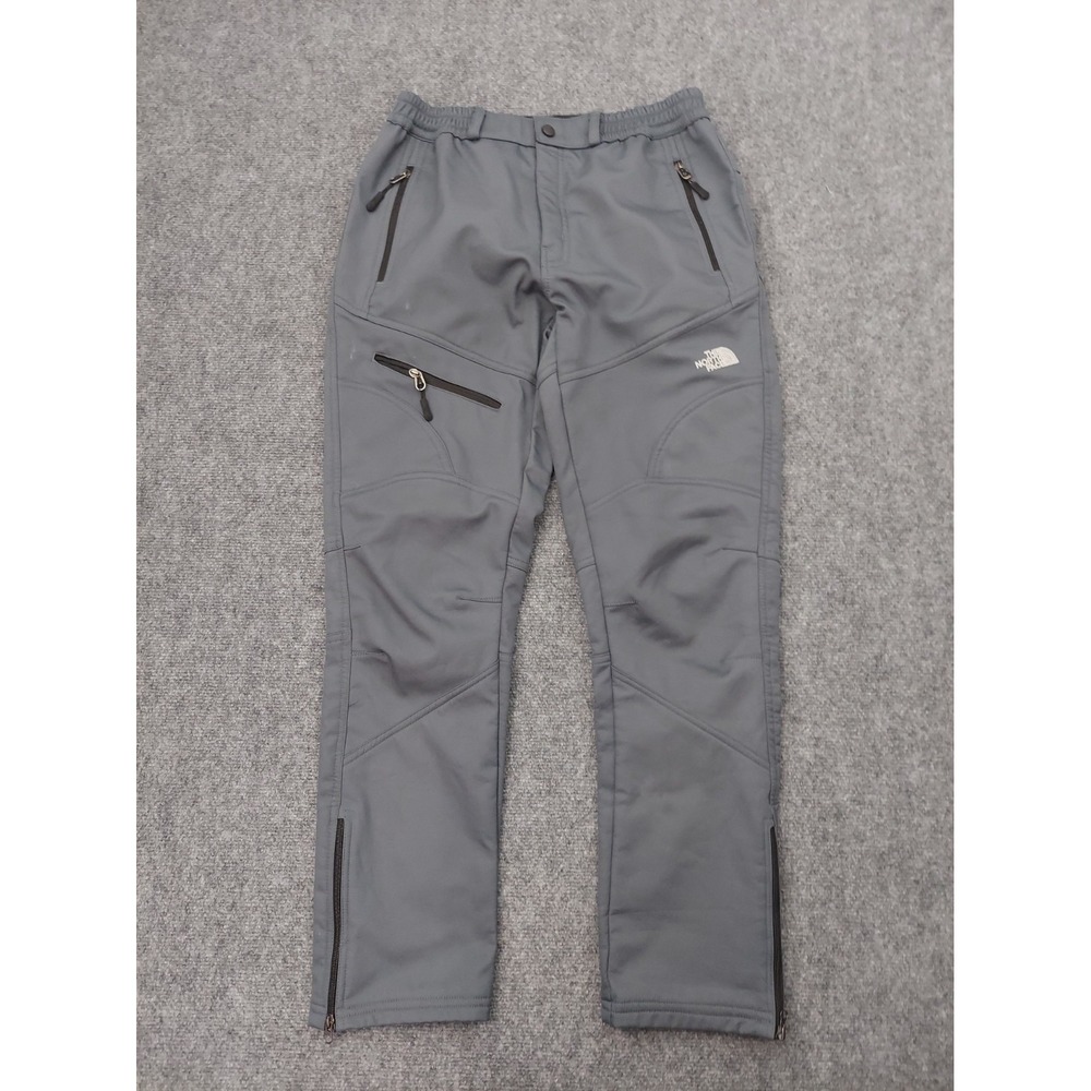 North Face Summit Series Winter Hiking Pants Men Medium Gray Alpine Fleece Lined